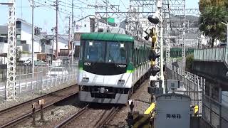 【8両普通到着！】京阪電車 6000系6001編成 普通中之島行き 枚方公園駅