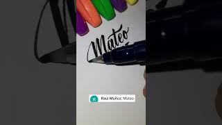 #Mateo #calligraphy #writing names #beautiful hand writing #cursive #relaxing #Sreekanth art.