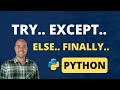 TRY.. EXCEPT.. ELSE.. FINALLY.. in Python  #python