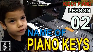 How to Learn the Name of Piano Keys | Kiddy Piano Lesson 02 | Don't label Piano Keys |Indian Solfege