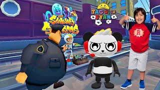 Tag with Ryan vs Subway Surfers World Tour Houston Update Buzz - All New Characters Unlocked