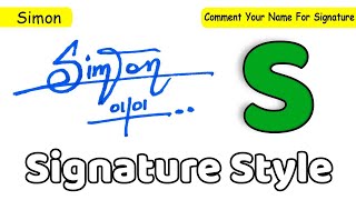 ✔️ Simon Name Signature Style Request Done