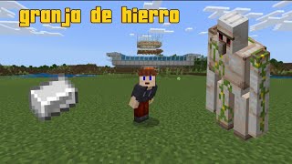 Como hacer una granja de hierro facil en Minecraft bedrock 1.21 (sebitas juega)