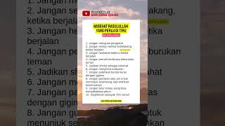 Nasehat Rasul yg perlu ditiru #dakwahislam