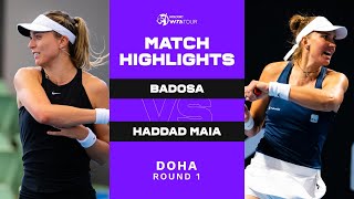 Paula Badosa vs. Beatriz Haddad Maia | 2023 Doha Round 1 | WTA Match Highlights