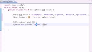 Intermediate Java Tutorial 9 Collections Method sort YouTube