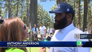 Celebrities compete at the American Century Golf Championship in Lake Tahoe