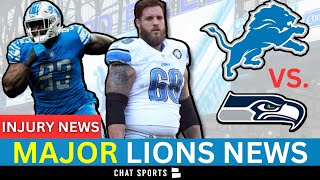 MAJOR Lions Injury News On Taylor Decker & Joshua Paschal + Lions vs. Seahawks Preview | NFL Week 2