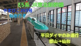 JR東北新幹線 やまびこ293号 仙台行き 右側車窓動画 郡山→仙台