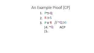 An Example Proof using Conditional Proof