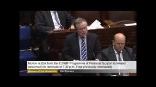 Minister Brendan Howlin speaking on the EU/IMF Bailout exit decision