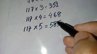 Multiplication table of 117 |#117 #multiplication #timestable #multiply #education