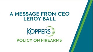 Koppers Zero Harm Policy Update