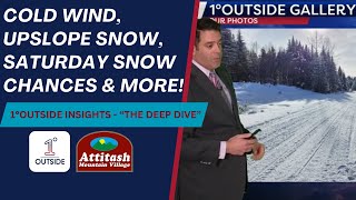 Tuesday Insights: Upslope Snow \u0026 Wind Continues, Sizing Up Saturday Snow Chance