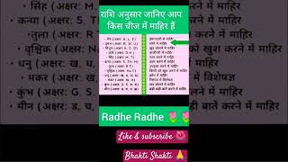 राशि अनुसार जानिये आप किस चीज में माहिर हो ?#gk#12rashifal#12राशि#gkinhindi#12rashi#shorts