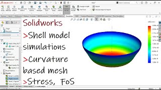 Solidworks simulation | Linear static analysis of a shell model