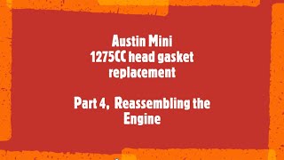 Classic Mini How to Install a Cylinder Head on a 1275cc Mini Engine