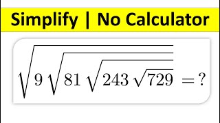 📵 || A Nice Square Root Math Simplification @TheMathScholar23
