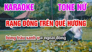 Karaoke | Rạng Đông Trên Quê Hương | Kim Thoa (Tone Nữ) - Beat Chuẩn | Karaoke Nhạc Sống Hay Nhất