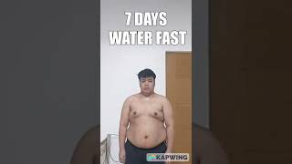 7 days water fast result