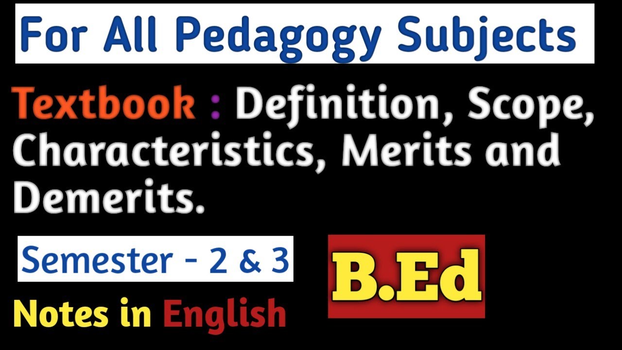 Textbook As A Learning Resources | Textbook For B.ed | Characteristics ...