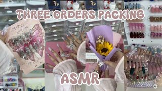 THREE ORDERS PACKING🌸😍(ASMR)||SMALL BUSINESS