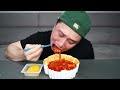 매운 엽떡 5단계 매운맛 밥 말아서 소스까지 전부 엽기떡볶이 매운떡볶이 먹방 korean spicy highest level tteokbokki mukbang eating show