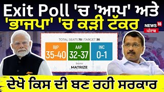 Delhi Election 2025 Live | Exit Poll 'ਚ 'ਆਪ' ਅਤੇ 'ਭਾਜਪਾ' 'ਚ ਕੜੀ ਟੱਕਰ, ਦੇਖੋ ਕਿਸ ਦੀ ਬਣ ਰਹੀ ਸਰਕਾਰ !|N18