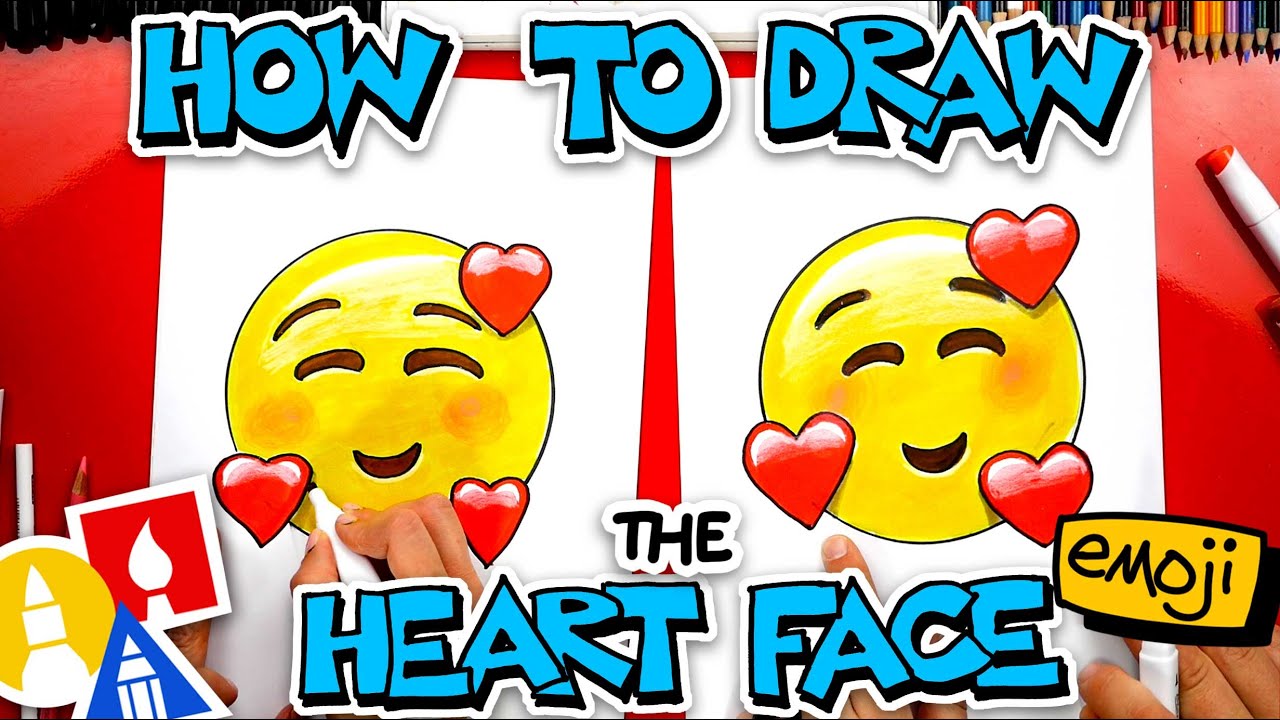 How To Draw The Heart Face Emoji рџґ Youtube