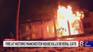 Fire at historic Manchester house kills several cats