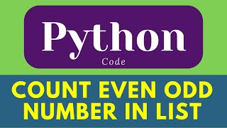 count even odd of list in python #coder #python3 #pythonlearning #python #computerscience #shorts