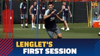 Clément Lenglet trains for first time with FC Barcelona
