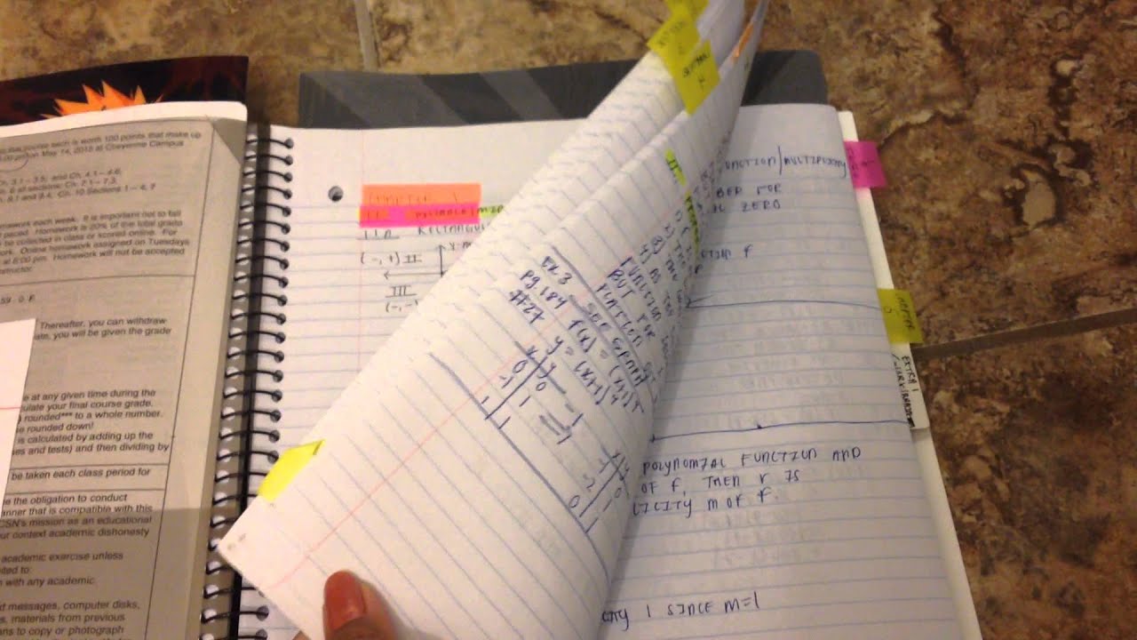College Organizing My Notebook Youtube