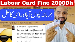 🇦🇪 Labor Card Fine 2000Dh reason and solution, MOHRE Labour Card Fine Wives