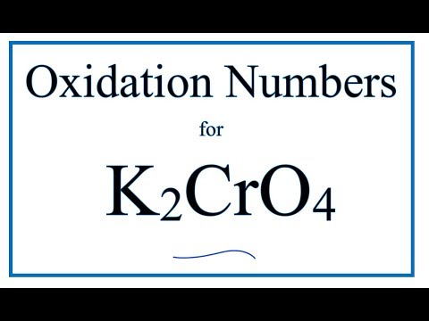 What is the oxidation state of k2cr2o4?