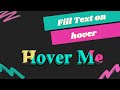 Fill Text On Hover Effect | Text Hover Effect | CSS Only