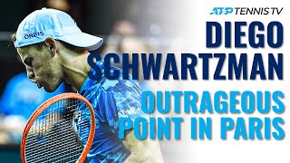 Diego Schwartzman OUTRAGEOUS Behind-The-Back Lob Winner in Paris!