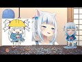 【vtuber中文】看到ame回來了小鯊魚終於開心了！【華鯊】【hololive en】