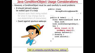 Java ConditionObject: Usage Considerations