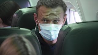 Russian opposition leader Alexei Navalny detained on arrival in Moscow