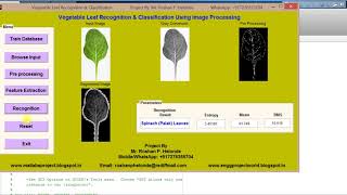 Vegetable Leaf Recognition using Image Processing