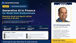 Generative AI in Finance for Model Risk Professionals