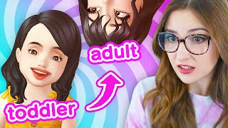 i tried the TODDLER to ADULT challenge in sims 4