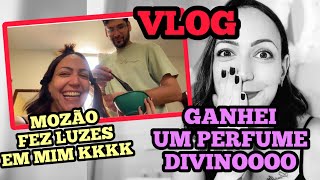 Vlog - Ganhei um PERFUME DIVINO! E MOZÃO FEZ LUZES em mim