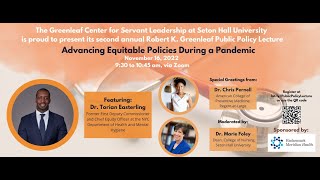 Second Annual Robert K. Public Policy Lecture - Dr. Torian Easterling