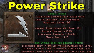 D2R Skills \u0026 Abilities - Power Strike (Amazon Javelin \u0026 Spear Tree)