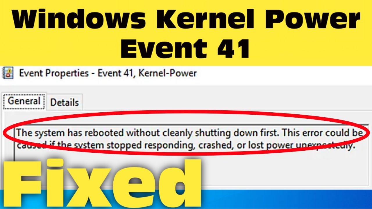 Fix Kernel Power ID 41 Critical Error In Windows 11 || Windows Kernel ...