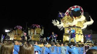 新居浜太鼓祭り2023 トヨペットかきくらべ‐岸之下太鼓台・萩生西太鼓台・萩生東太鼓台-