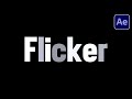 Flicker Text Animation in After Effects