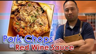 How to Make Pork Chops in Red Wine Sauce  #JuicyPorkChops  #Cookingwithredwine #Dinner #Palate